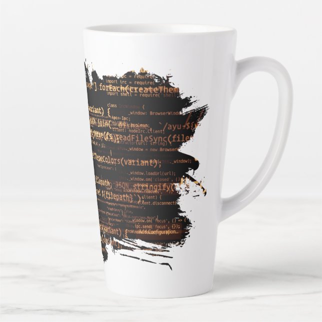 Computer code latte mug (Right)