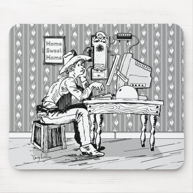 Computer Cowboy Mouse Pad (Front)