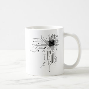 Computer CPU Chip PCB Circuit Design Tech Gift Coffee Mug