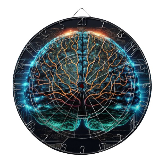 Computer Cyber Brain Dartboard (Front)