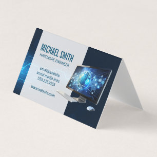 Computer Desktop   Modern Technology Digital Business Card