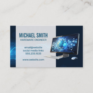 Computer Desktop   Modern Technology Digital Business Card