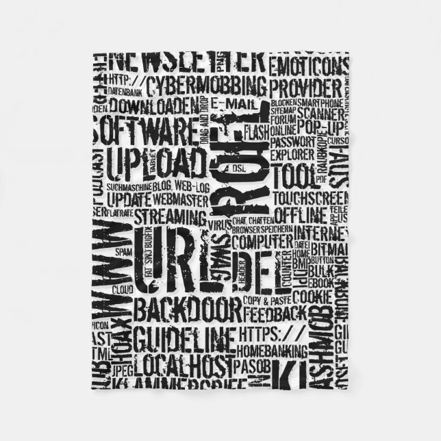 Computer Dictionary... Fleece Blanket (Front)