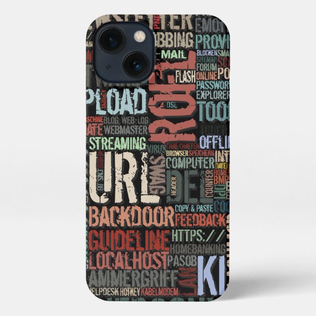 Computer Dictionary in Colours iPhone Case (Back)