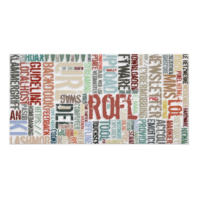 Computer Dictionary in Colours Poster (Front)