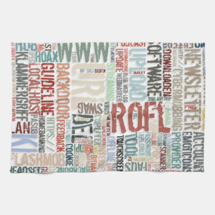 Computer Dictionary in Colours Tea Towel