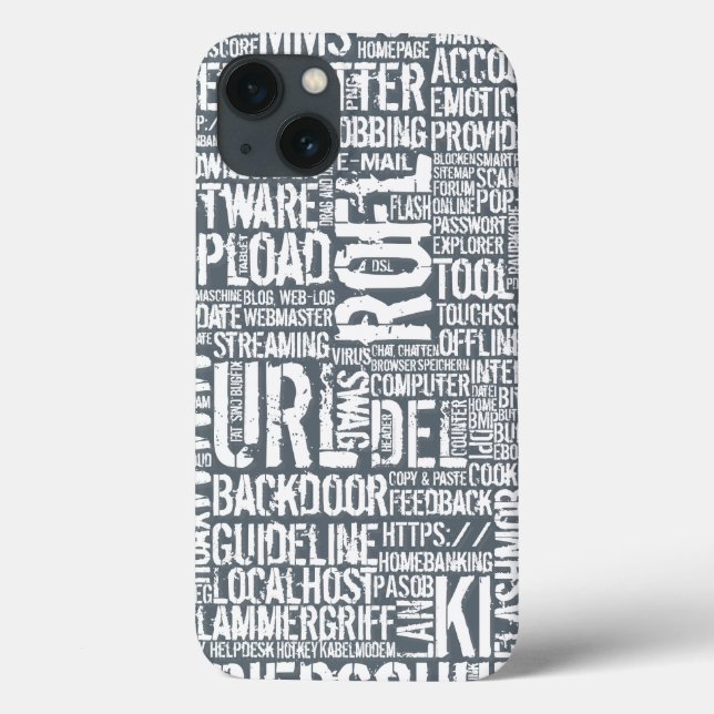 Computer Dictionary monochrome Case-Mate iPhone Case (Back)