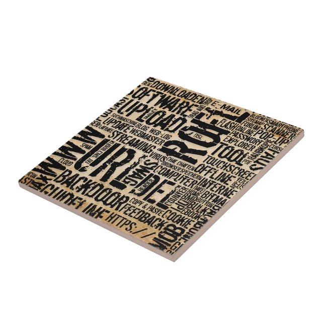Computer Dictionary - vintage Tile (Side)