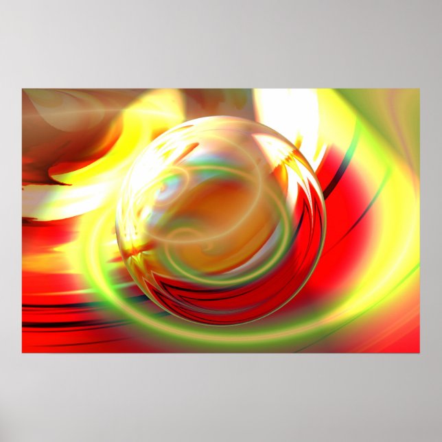 Computer Digital Abstract Painting Poster (Front)