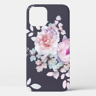 Computer drawn beautiful flowers illustrationart, iPhone 12 case
