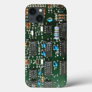 Computer Electronics Printed Circuit Board Image iPhone 13 Case