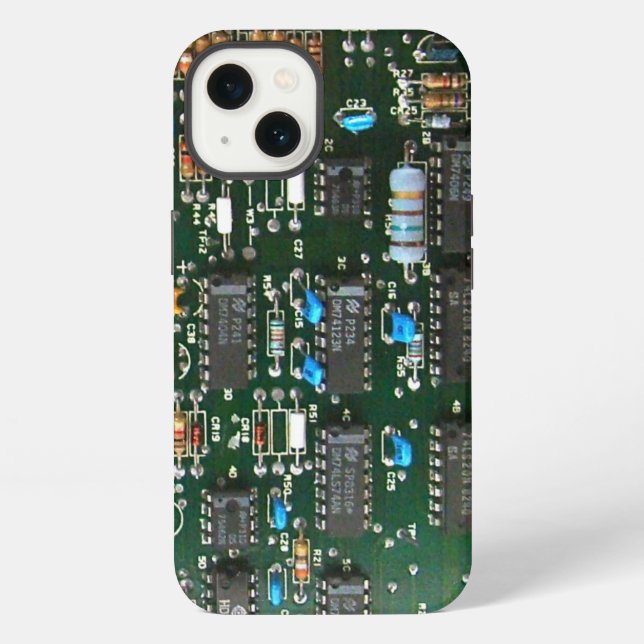 Computer Electronics Printed Circuit Board Image iPhone Case (Back)