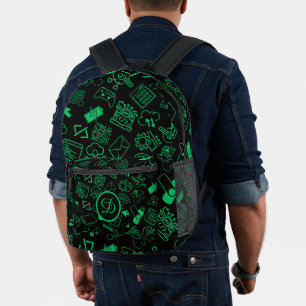 computer engineer programmer coding tech green printed backpack
