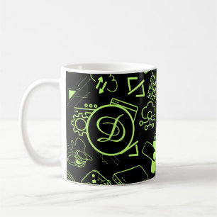 computer engineer programmer coding tech neon coffee mug