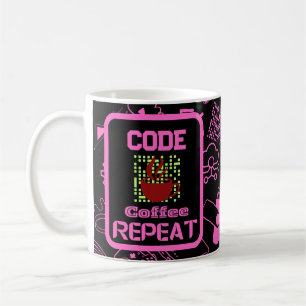 computer engineer programmer coding tech pink coffee mug
