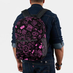 computer engineer programmer coding tech pink printed backpack