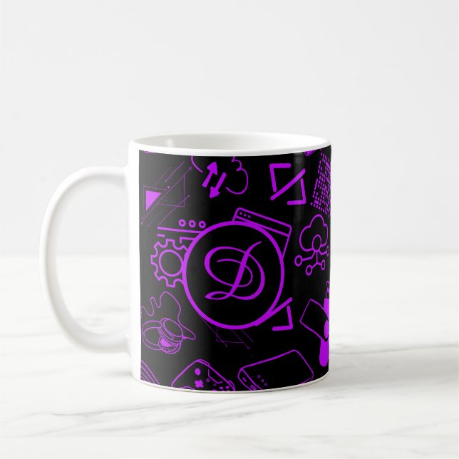 computer engineer programmer coding tech purple coffee mug (Left)