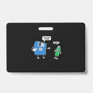 Computer Engineering Father & Son Floppy Disc Gift ID Badge