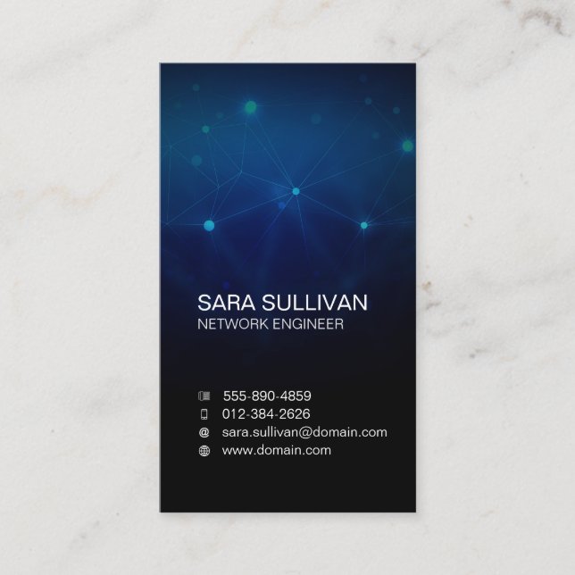 Computer Engineering Technical Light Circuits Business Card (Front)