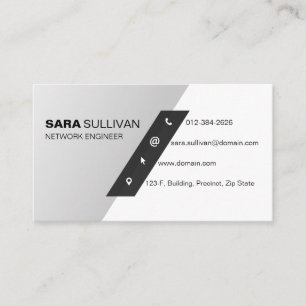 Computer Engineering Technical Simple Diagonal Business Card
