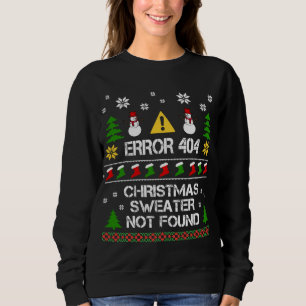 Computer Error 404 Christmas Sweater Not Found Chr