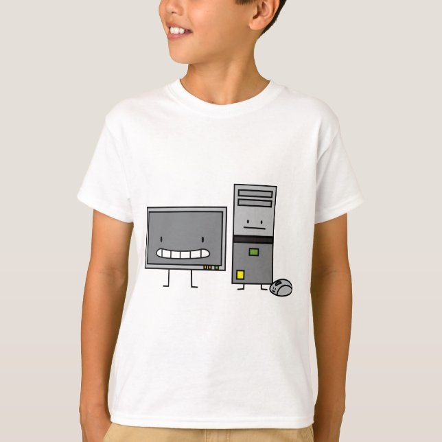 Computer Family IT Screen Mouse PC Tower T-Shirt (Front)