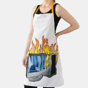 Computer Fire All-Over Print Apron