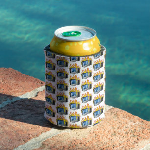 Computer Fire Foam Can Cooler