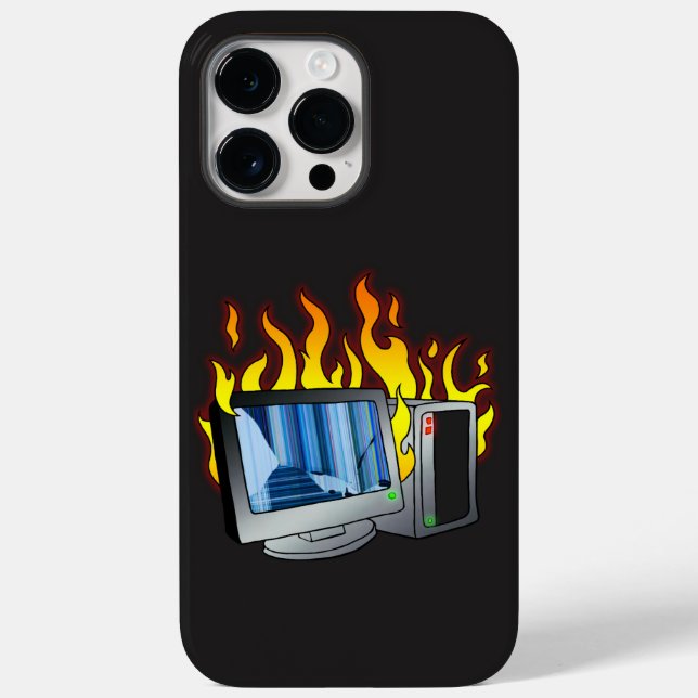 Computer Fire iPhone / iPad case (Back)