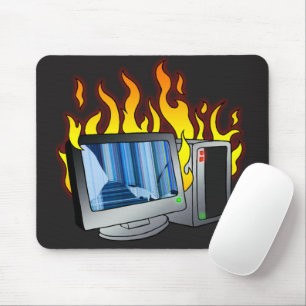 Computer Fire Mousepad