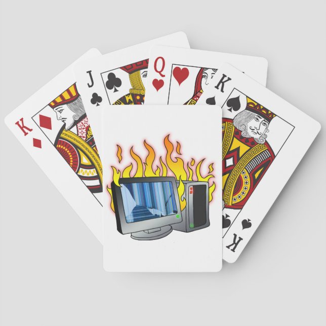 Computer Fire Playing Cards (Back)