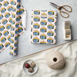 Computer Fire Wrapping Paper