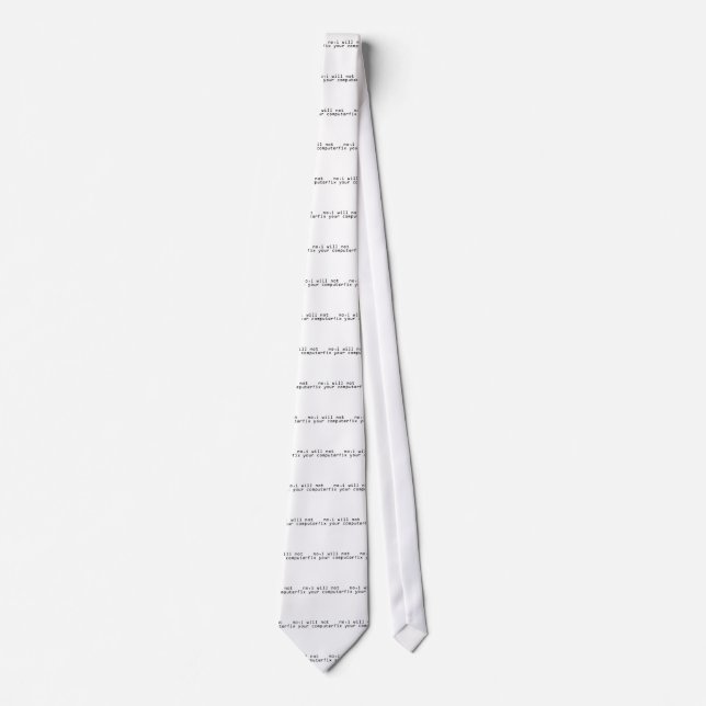Computer Fixer science geek Tie (Front)