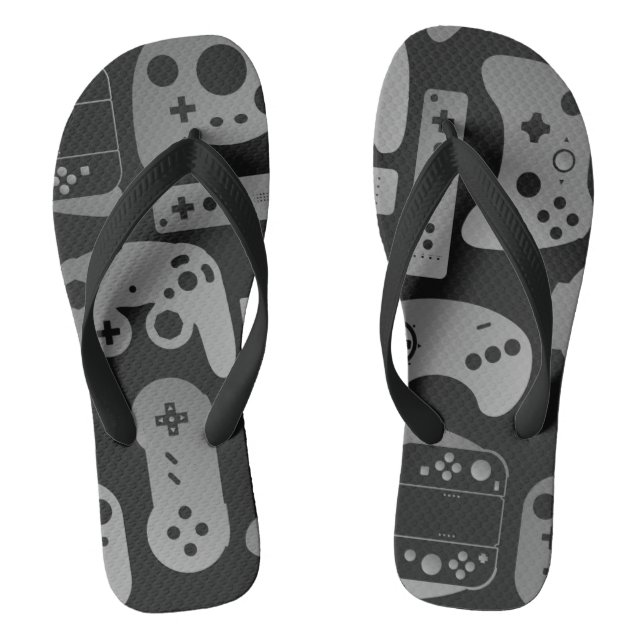 Computer Gamer theme Thongs (Footbed)