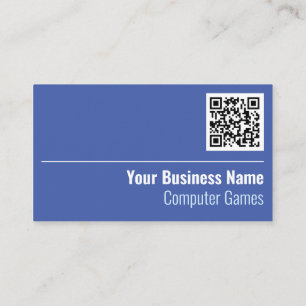 Computer Games QR Code Business Card