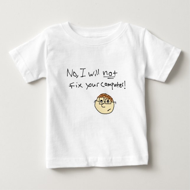 Computer Geek Baby T-Shirt (Front)