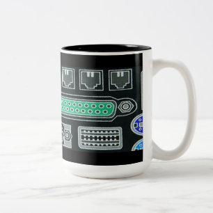 Computer Geek Black Input Pattern Mug