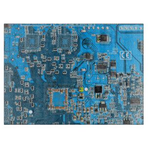 Computer Geek Circuit Board Blue