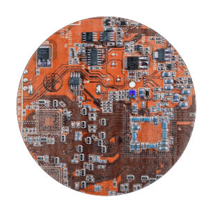 Computer Geek Circuit Board Orange