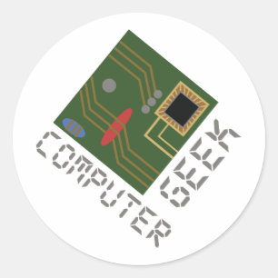Computer Geek Classic Round Sticker