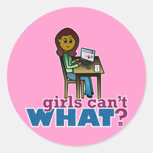 Computer Geek - Dark Classic Round Sticker