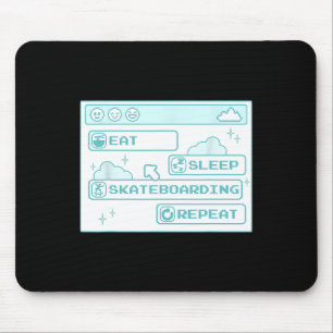 Computer Geek Eat Sleep Skateboarding Repeat Skate Mouse Pad
