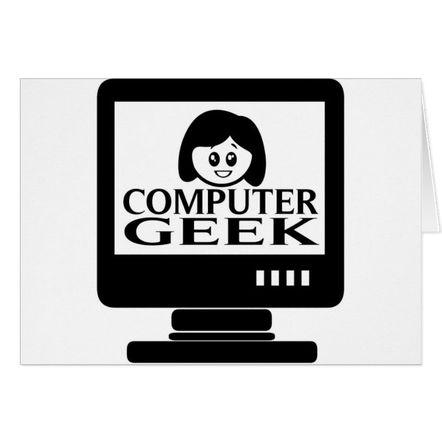 Computer Geek Girl Female (Front Horizontal)