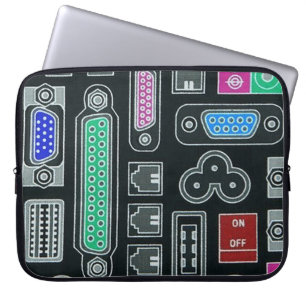 Computer Geek Input Pattern Laptop Sleeve