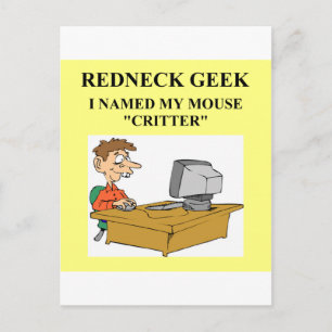 computer geek joke postcard