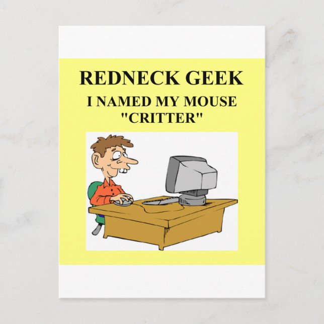 computer geek joke postcard (Front)