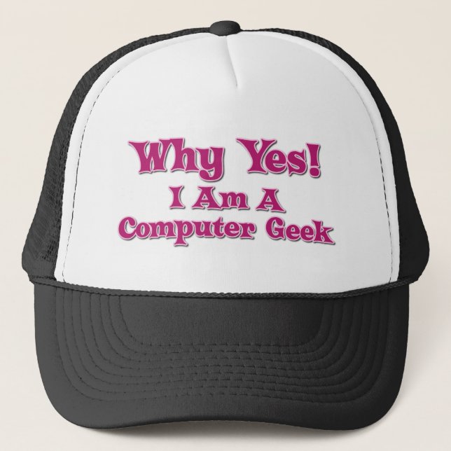 Computer Geek Trucker Hat (Front)