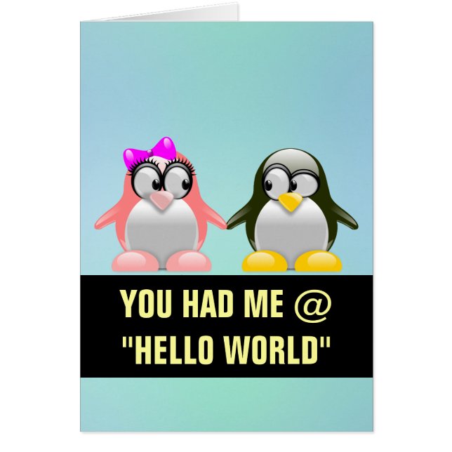 Computer Geek Valentine: Programming Language Love (Front)