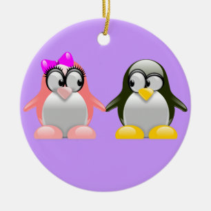 Computer Geek Valentine: Programming Language Love Ceramic Ornament