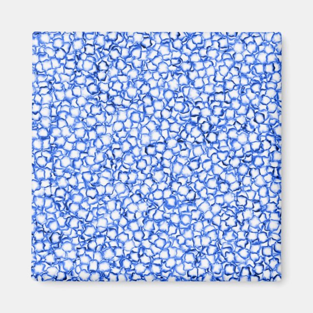 Computer-Generated Blue Petals Magnet (Front)